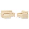 vidaXL 3-dijelni set sofa s jastucima krem od tkanine