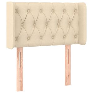 vidaXL Uzglavlje s u&scaron;ima krem 83x16x78/88 cm od tkanine