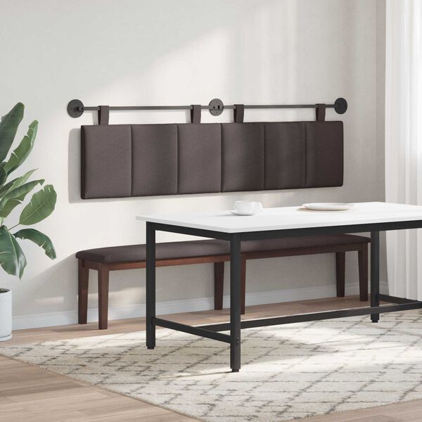 vidaXL Držeće uzglavlje Zidne Tamno smeđa 190 x 55 x 5 cm tkanina