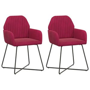 vidaXL Trpezarijske stolice 2 pcs Bar&scaron;un Vinska crvena 55 x 50 x 84 cm