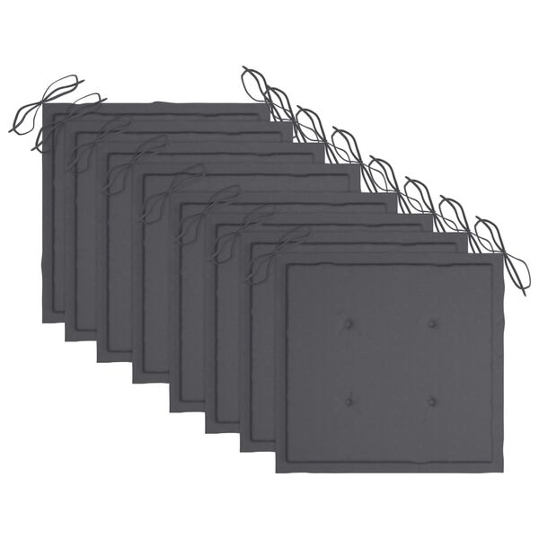 vidaXL Vrtne blagovaonske stolice s jastucima 8 kom od bagremovog drva