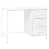 vidaXL Industrijski radni stol s ladicama bijeli 105x52x75 cm čelični