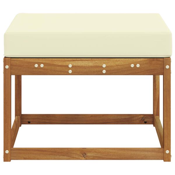 vidaXL Vanjski otoman Čvrsto drvo akacije Prirodna