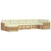 vidaXL Set vanjskih sofa s jastukom 7 pcs Bijela i krem