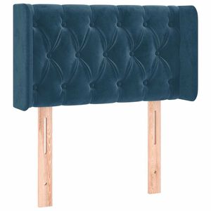 vidaXL Uzglavlje s u&scaron;ima tamnoplavo 83x16x78/88 cm bar&scaron;unasto