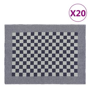 vidaXL Kuhinjske krpe 20 kom plavo-bijele 50 x 70 cm pamučne