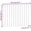 vidaXL Zidno uzglavlje sivo 82,5x3x60 cm od masivne borovine