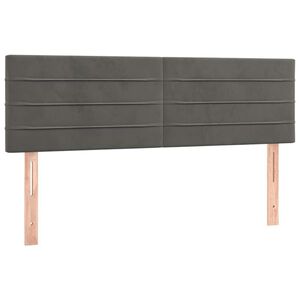vidaXL Uzglavlja tamnosiva 144x5x78/88 cm bar&scaron;unasta