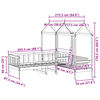 vidaXL Dnevni krevet i klupa s krovom bez madraca 80x200 cm