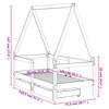 vidaXL Okvir za dječji krevet s ladicama 70x140 cm od masivne borovine