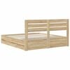 vidaXL Krevetna konstrukcija s ladicama Sonoma hrast 180 x 200 cm