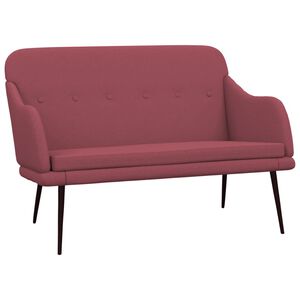 vidaXL Klupa crvena boja vina 110 x 76 x 80 cm od tkanine