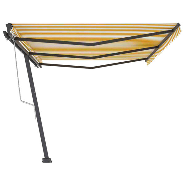 vidaXL Samostojeća automatska tenda 600 x 300 cm žuto-bijela