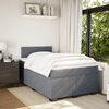 vidaXL Krevet box spring s madracem tamnosivi 120 x 190 cm baršun