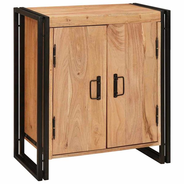 vidaXL Noćni ormar Smeđa 66 x 35 x 76 cm Masivno bagremovo drvo