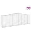 vidaXL Lučne gabionske ko&scaron;are 10kom 400x50x120/140cm pocinčano željezo