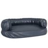 vidaXL Ergonomski pjenasti krevet za pse modri 75 x 53 cm umjetna koža