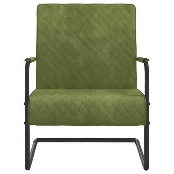 vidaXL Konzolna stolica svjetlozelena bar&scaron;unasta