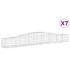 vidaXL Lučne gabionske ko&scaron;are 7 kom 400x50x40/60 cm pocinčano željezo