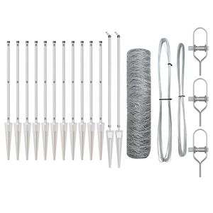 vidaXL Stup za ogradu Srebrna