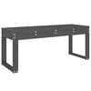 vidaXL Vrtna klupa siva 110 x 38 x 45 cm od masivne borovine