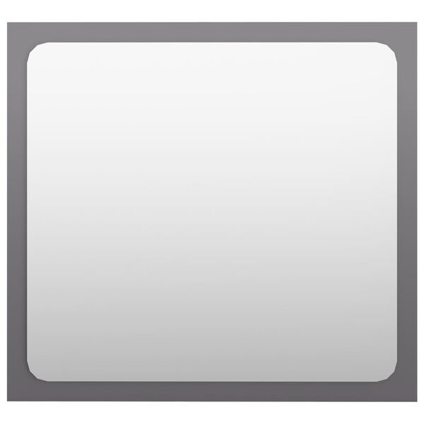 vidaXL Kupaonsko ogledalo sjajno sivo 40x1,5x37 cm konstruirano drvo