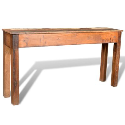 vidaXL Konzolni stol s 3 ladice od obnovljenog drva