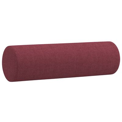 vidaXL Dvosjed s ukrasnim jastucima boja vina 140 cm od tkanine