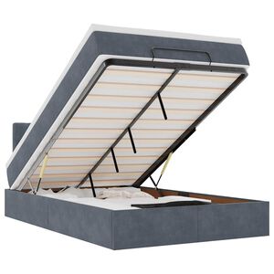 vidaXL Okvir kreveta s madracem tamnosivi 120x200 cm bar&scaron;unasti