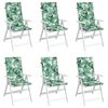 vidaXL Jastuci za visoku stolicu 6 kom s uzorkom lišća od tkanine