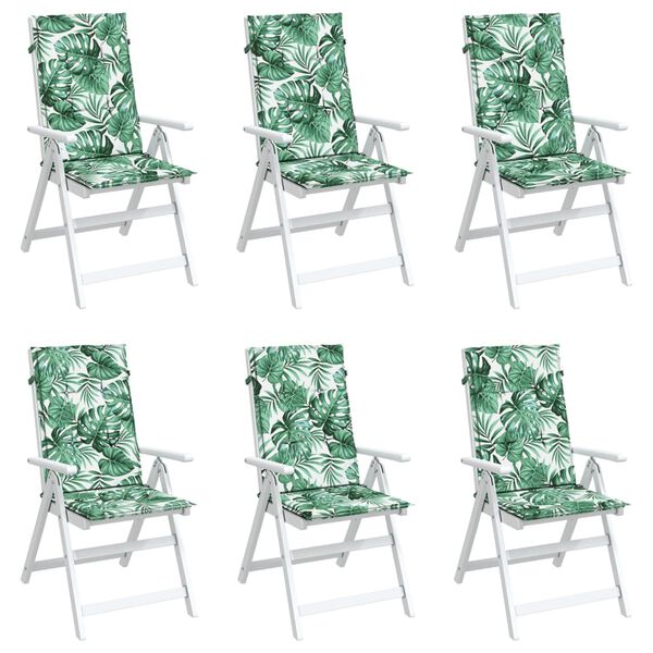 vidaXL Jastuci za visoku stolicu 6 kom s uzorkom lišća od tkanine