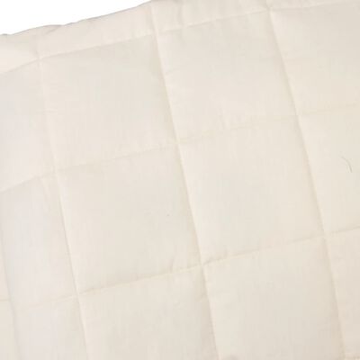 vidaXL Teška deka svijetla krem 120 x 180 cm 5 kg od tkanine