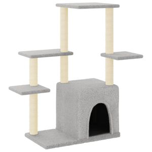 vidaXL Penjalica za mačke sa stupovima za grebanje svjetlosiva 97,5 cm