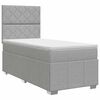 vidaXL Boxspring krevet s madracem Svjetlosiva 100 x 200 cm Tkanina
