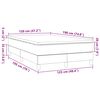 vidaXL Krevet box spring s madracem tamnosmeđi 120 x 190 cm od tkanine