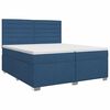 vidaXL Boxspring krevet s madracem Plava 200 x 200 cm Tkanina