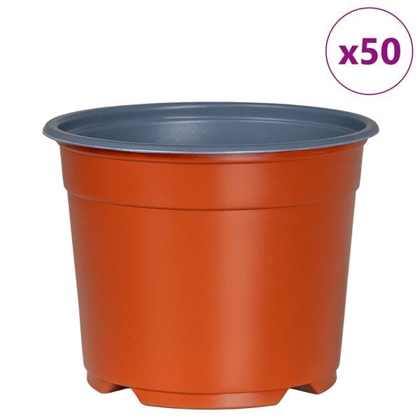 vidaXL Lonac za cvijeće 50 pcs Terakota &Oslash; 15 x 12.5 cm Plastika