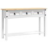 vidaXL Konačna Stolić s ladicama Corona Bijelo 114 x 34,5 x 73 cm