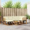 vidaXL Set vanjskih sofa s jastukom 7 pcs Prirodna i krem