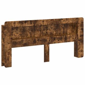 vidaXL Glava kreveta s ormarićem Dimljeni hrast Konstrukcijsko drvo