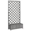 vidaXL Sadilica s re&scaron;etkom siva 90x35x180 cm od masivne jelovine