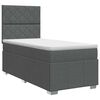vidaXL Boxspring krevet s madracem Tamnosiva Jjedan Tkanina
