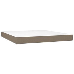 vidaXL Madrac s džepičastim oprugama srednje tvrdoće smeđesivi 160x200x20cm od tkanine