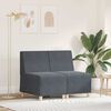 vidaXL Modularna sofa bez naslona 2 pcs Tamno siva 55 x 74 x 82 cm