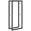 vidaXL Stalak za drva za ogrjev crni 44 x 20 x 100 cm čelični