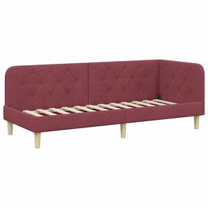 vidaXL Kutni okvir kreveta Vinska crvena 80 x 200 cm tkanina