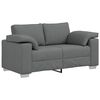 vidaXL Sofa 3 pcs Tamno siva Platnasta tkanina