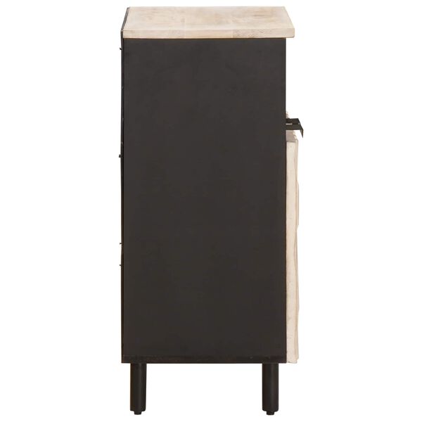 vidaXL Kreveta Fin&scaron; bijelog pranja 60 x 33 x 75 cm Čvrsto drvo manga