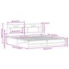 vidaXL Metalni okvir kreveta bez madraca boja hrasta sonome 183x213 cm