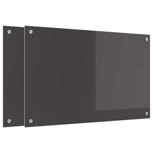 vidaXL Kuhinjski zid 2 pcs Tamno siva 80 x 50 cm